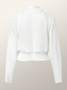 Plain V Neck Regular Fit Elegant Blouse