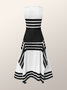 Color Block Elegant Regular Fit Dress