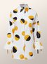 Urban Loose Polka Dots Shirt Collar Blouse