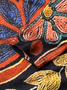Boat Neck Urban Abstract Loose Shirt