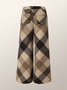 Loose Plaid Urban Fashion Long Pants Wide leg pants
