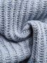 Turtleneck Long Sleeve Loose Ombre Elegant Cardigan