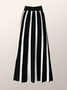 Color Block Long Urban Loose Skirt