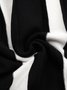 Color Block Long Urban Loose Skirt