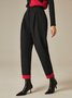 Color Block Regular Fit Urban Fashion Long Pants