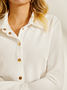 Shirt Collar Long Sleeve Elegant Regular Fit Midi Dress