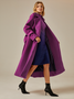 Loose Shawl Collar Urban Long Sleeve Plain Coat