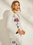 V Neck Floral Urban Blazer