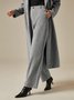 Urban Plain High Waist Fashion Straight Pants