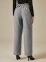 Urban Plain High Waist Fashion Straight Pants