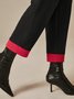 Color Block Regular Fit Urban Fashion Long Pants