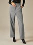 Urban Plain High Waist Fashion Straight Pants