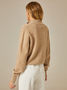 Urban Plain Loose Half Turtleneck Cardigan