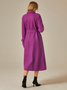 Loose Shawl Collar Urban Long Sleeve Plain Coat