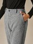 Urban Plain High Waist Fashion Straight Pants
