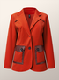 Regular Fit Plain Lapel Collar Urban Blazer