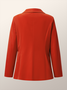 Regular Fit Plain Lapel Collar Urban Blazer