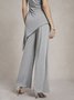 Urban High Elasticity Loose Plain Fashion Long Pants