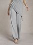 Urban High Elasticity Loose Plain Fashion Long Pants