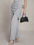 Urban High Elasticity Loose Plain Fashion Long Pants