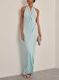 V Neck Urban Knot Front Dress