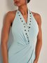 V Neck Urban Knot Front Dress