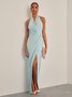 V Neck Urban Knot Front Dress