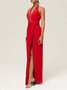 V Neck Urban Knot Front Dress