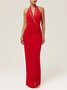 V Neck Urban Knot Front Dress