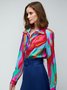 Long sleeve Abstract Regular Fit Urban Blouse