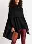 Urban Plain Loosen Turtleneck Blouse