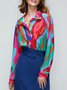 Long sleeve Abstract Regular Fit Urban Blouse