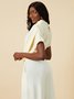 White Daily Plain Simple Short Sleeve Top