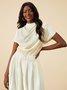 White Daily Plain Simple Short Sleeve Top