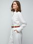 Off Shoulder Sleeve Plain Casual Fit Blouse