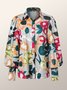 Shirt Collar Elegant Regular Fit Long Sleeve Blouse