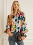 Shirt Collar Elegant Regular Fit Long Sleeve Blouse