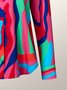 Long sleeve Abstract Regular Fit Urban Blouse