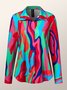 Long sleeve Abstract Regular Fit Urban Blouse