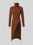 Fall Long Sleeve Simple Turtleneck Daily Simple Daily Top