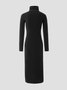 Fall Long Sleeve Simple Turtleneck Daily Simple Daily Top