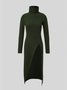 Fall Long Sleeve Simple Turtleneck Daily Simple Daily Top