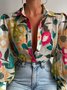 Shirt Collar Elegant Regular Fit Long Sleeve Blouse
