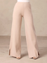 High Elasticity H-Line Plain Loose Casual Daily Pants