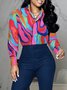 Long sleeve Abstract Regular Fit Urban Blouse