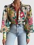 Shirt Collar Elegant Regular Fit Long Sleeve Blouse