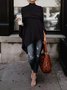 Urban Plain Loosen Turtleneck Blouse