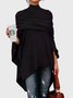Urban Plain Loosen Turtleneck Blouse