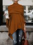 Urban Plain Loosen Turtleneck Blouse
