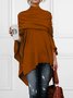 Urban Plain Loosen Turtleneck Blouse